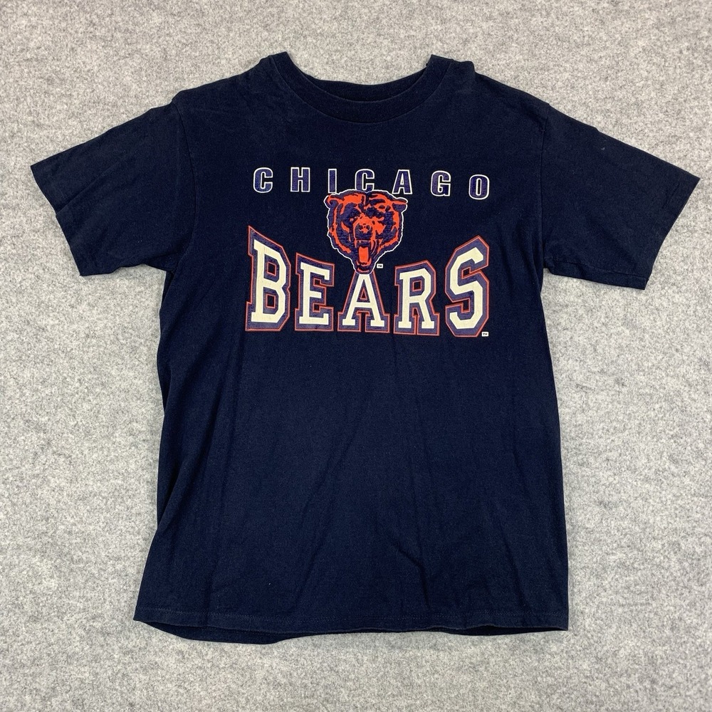 Chicago Bears T Shirt Champion XL Navy Blue NFL Football Made in USA Vintage